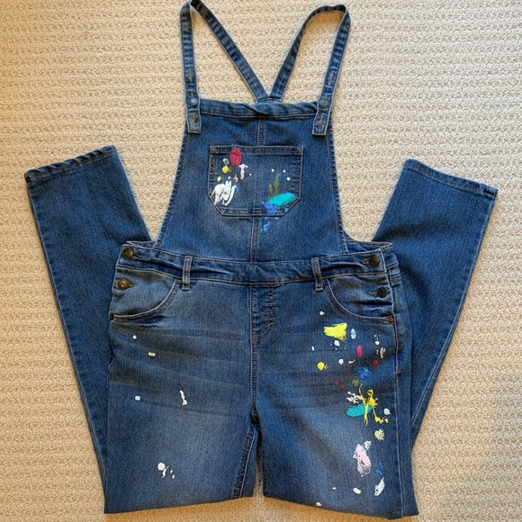 Cat & Jack Bottoms Paint Splatter Overalls Poshmark